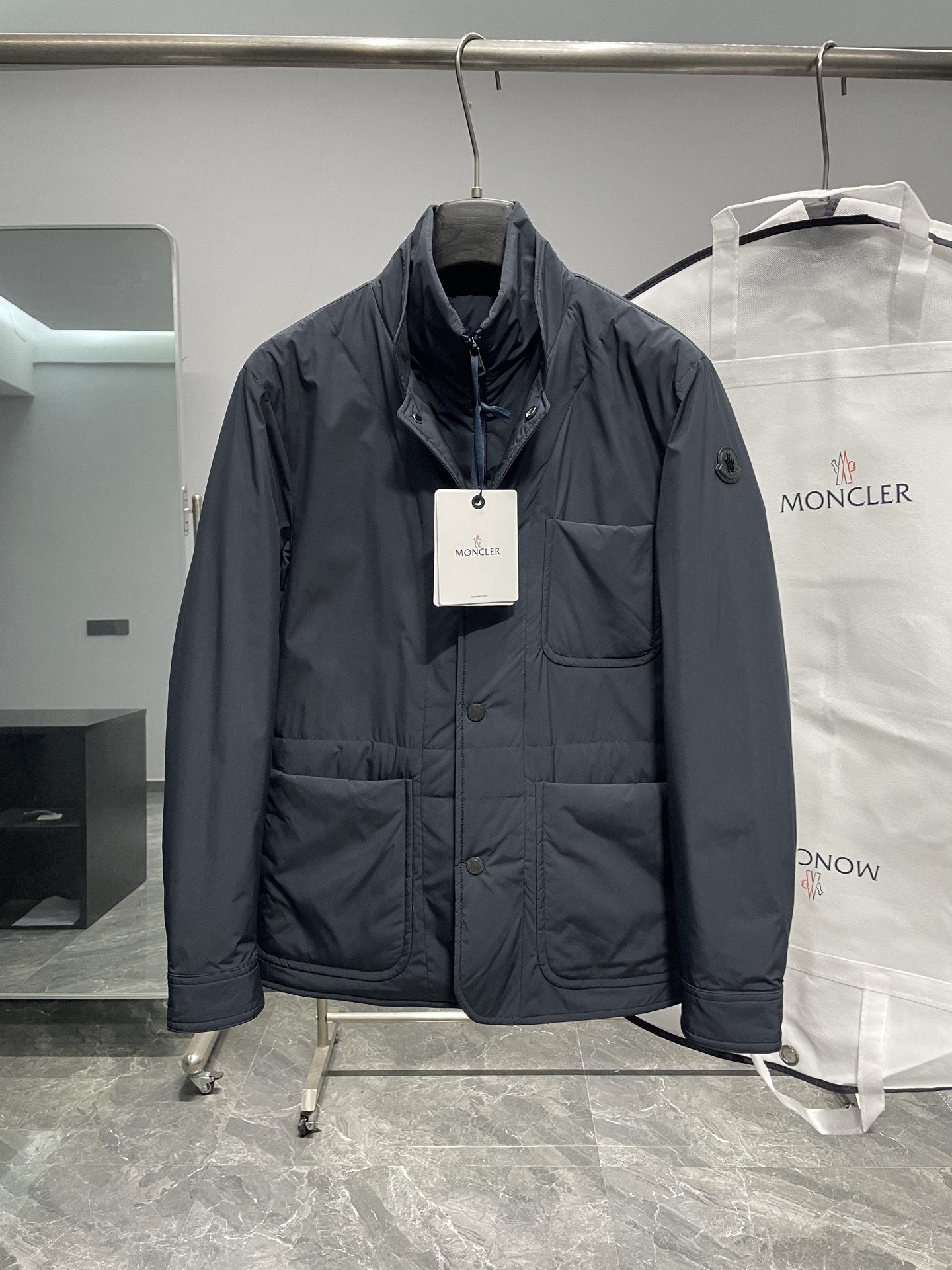 Moncler Down Jacket Knitted Black S-m-l