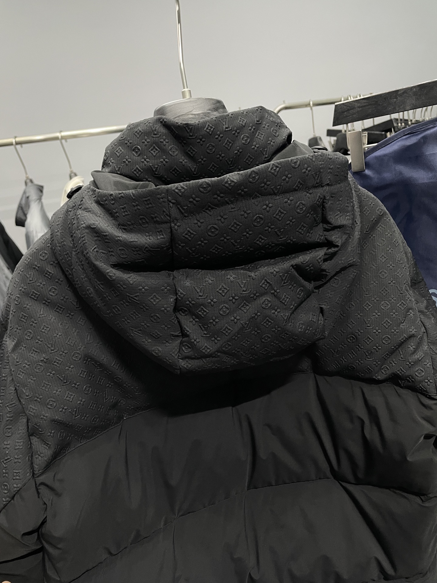 Louis Vuitton Male Down Jacket Goose Down Black Hooded M-l-54-48-50-52