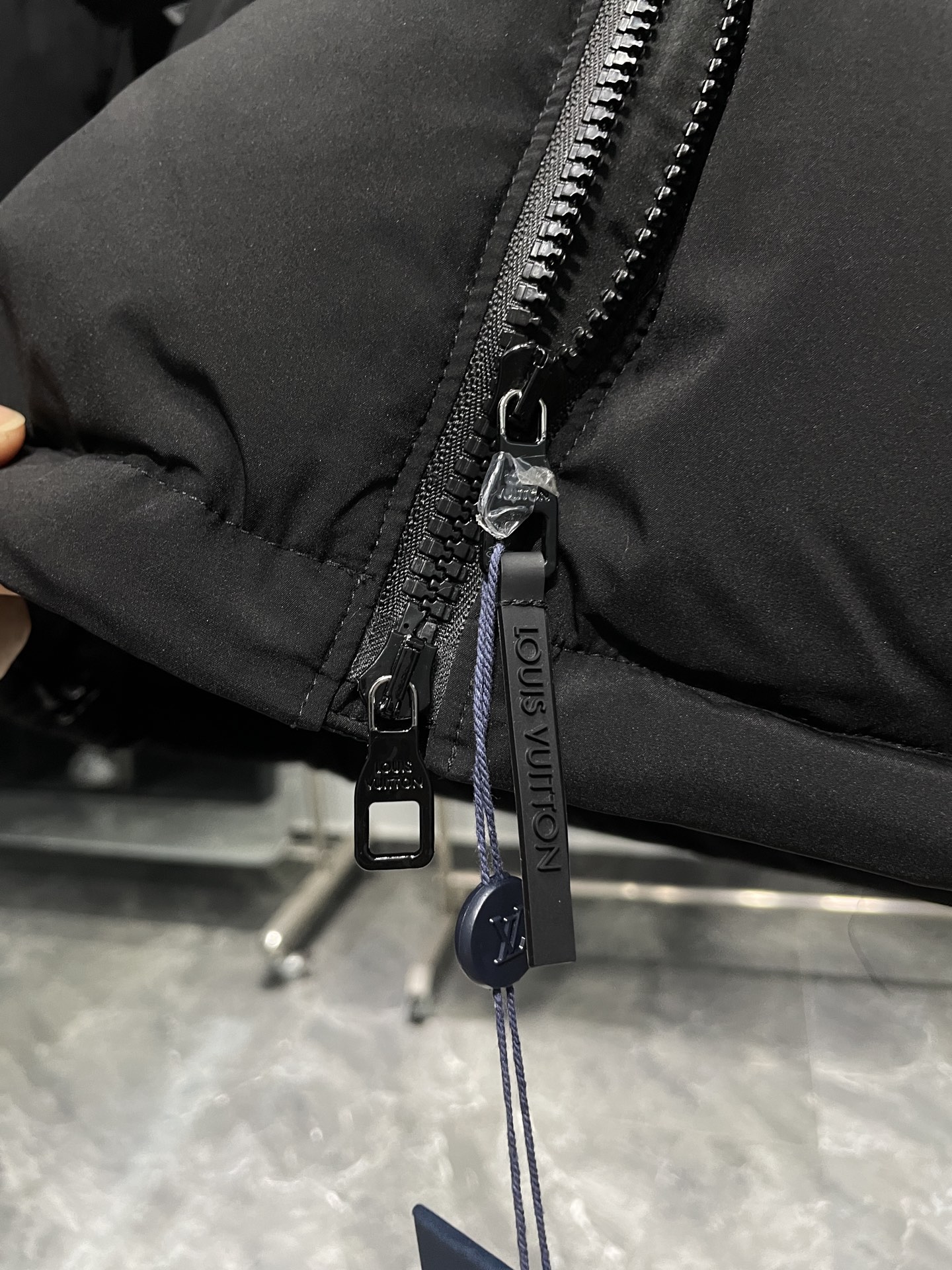 Louis Vuitton Male Down Jacket Goose Down Black Hooded M-l-54-48-50-52