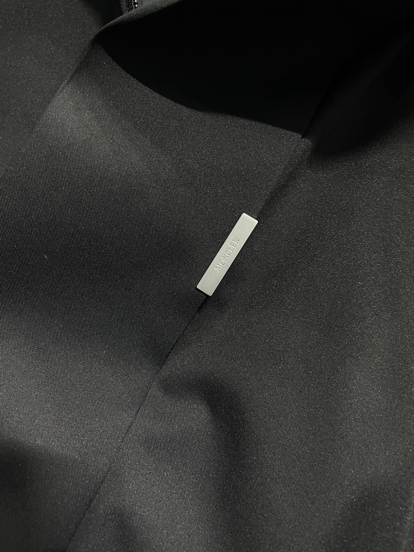 Moncler Male Down Jacket White Duck Down Black Hooded M-l