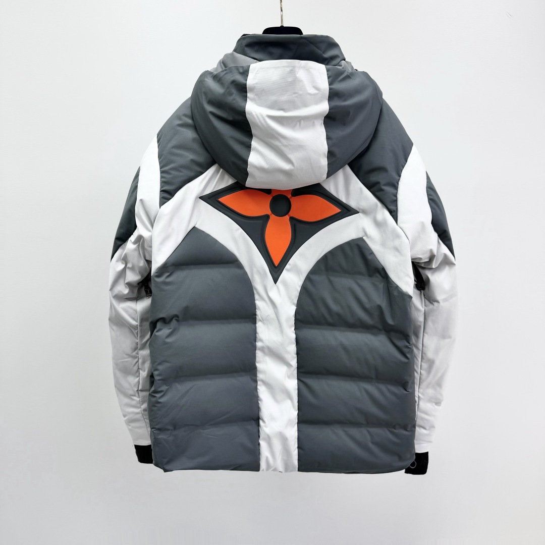 Louis Vuitton Down Jacket White Duck Down Printed M