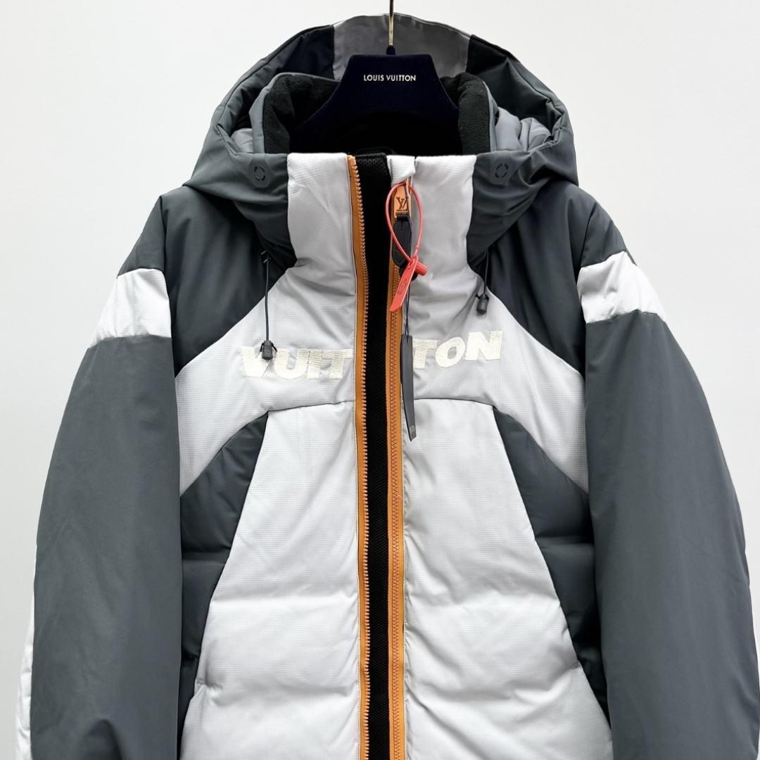Louis Vuitton Down Jacket White Duck Down Printed M