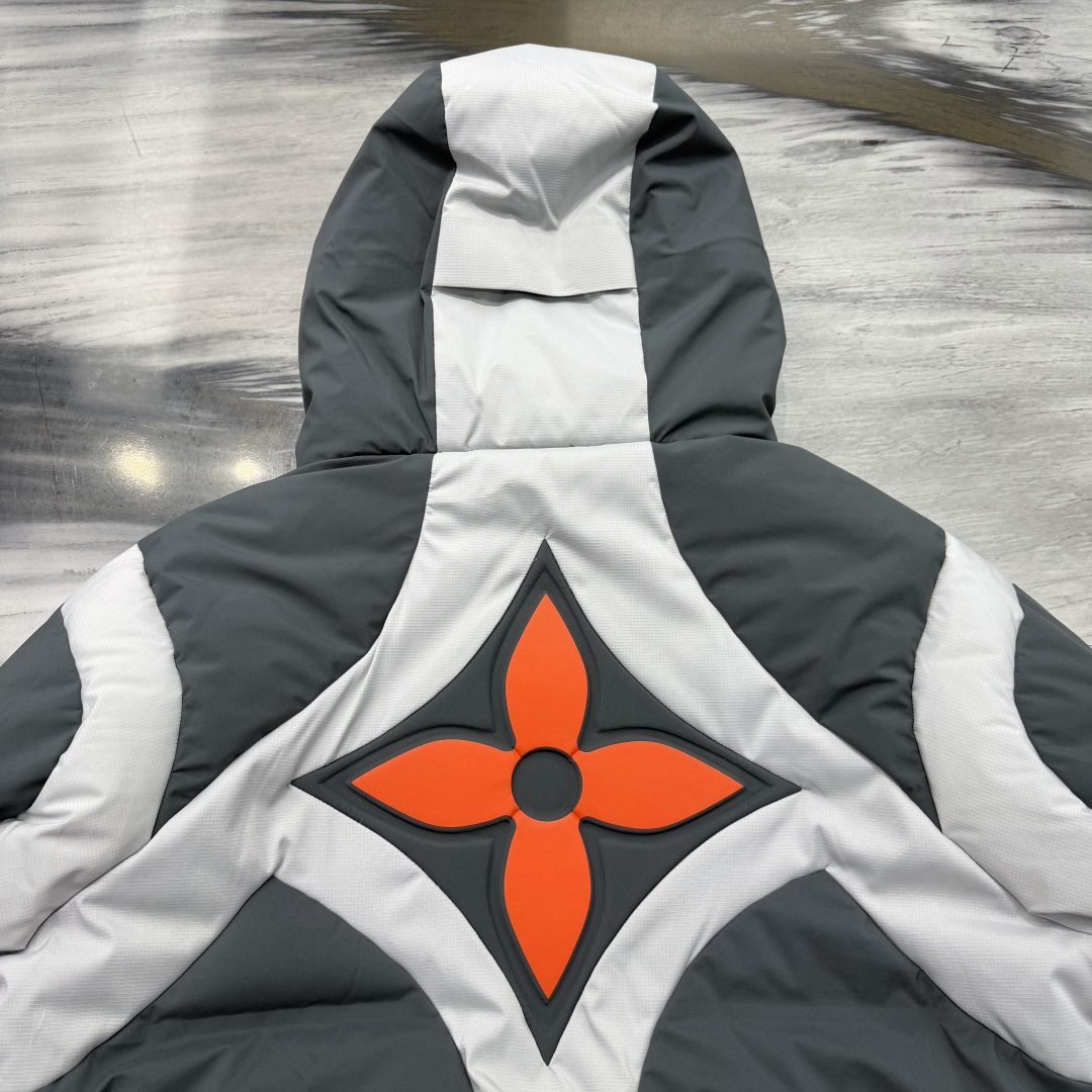 Louis Vuitton Down Jacket White Duck Down Printed M