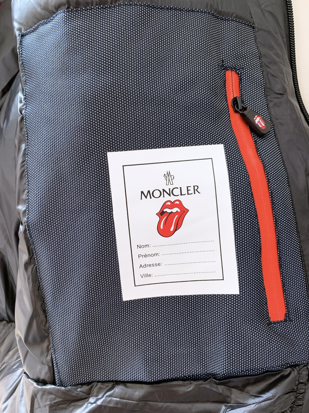 Moncler Down Jacket White Duck Down Black Hooded S-m-l