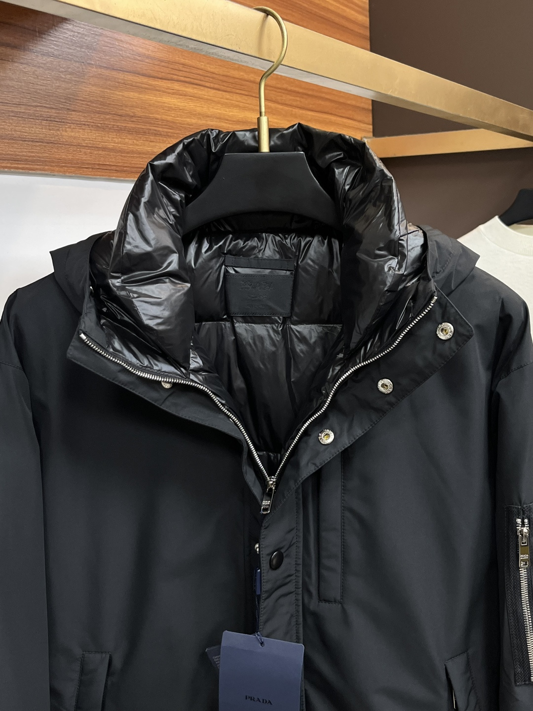 Prada Basic Clothing Goose Down Hooded S