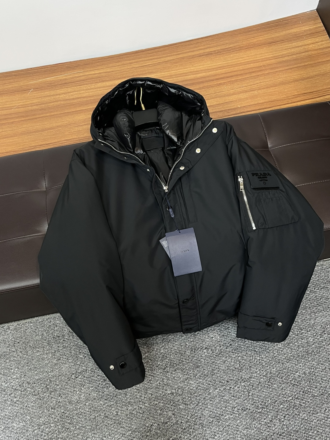 Prada Basic Clothing Goose Down Hooded S