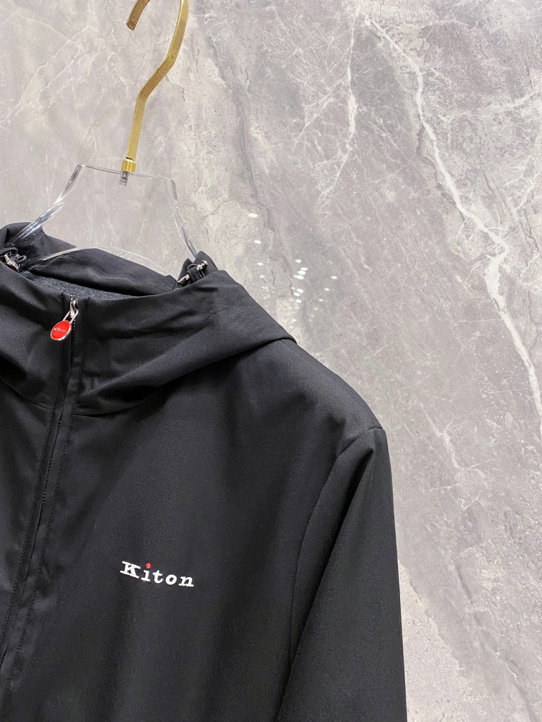 Kiton Jacket Black Hooded