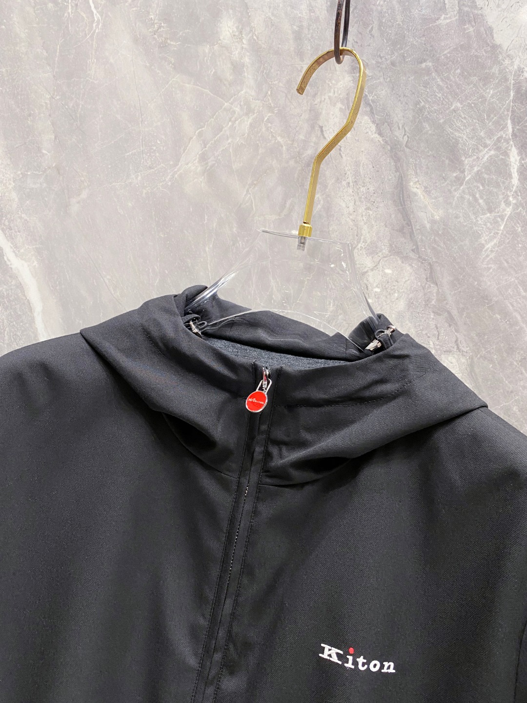 Kiton Jacket Black Hooded