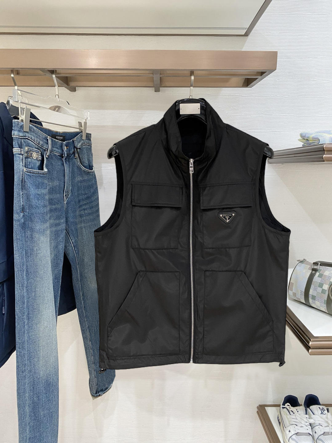 Prada Vest Polyester Hooded S-m-xl