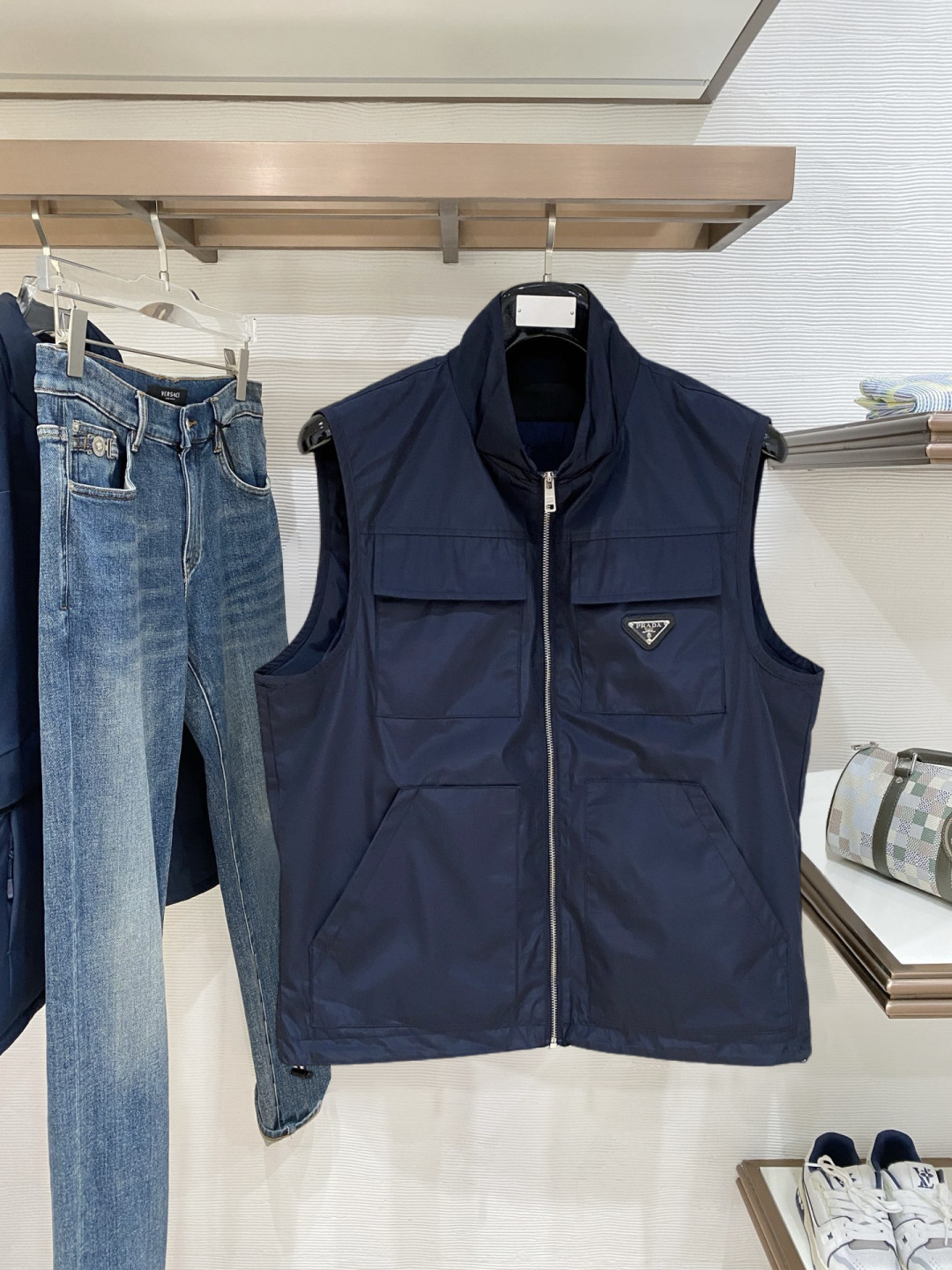 Prada Vest Polyester Hooded S-m-xl