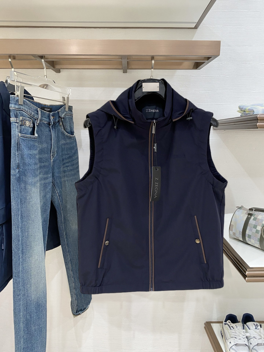 Ermenegildo Zegna Vest Polyester Hooded S-m-xl