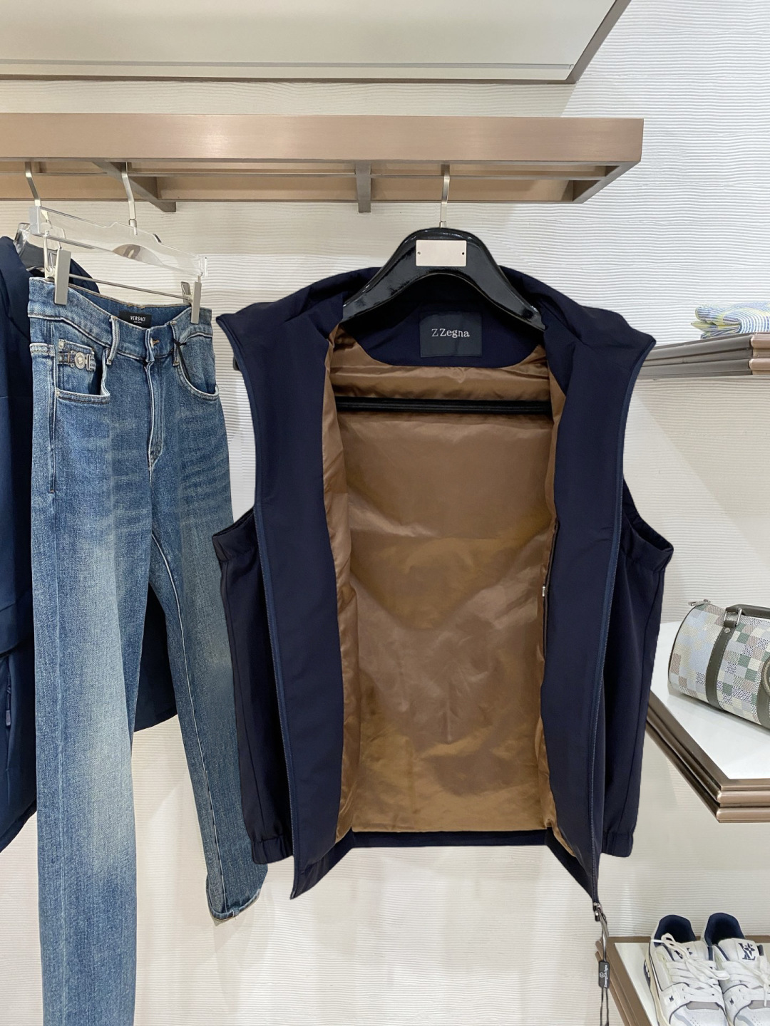 Ermenegildo Zegna Vest Polyester Hooded S-m-xl