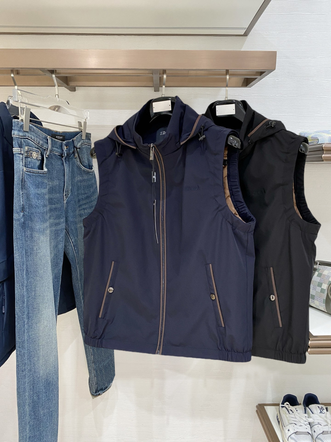 Ermenegildo Zegna Vest Polyester Hooded S-m-xl