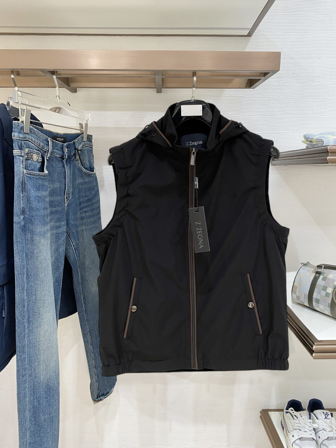 Ermenegildo Zegna Vest Polyester Hooded S-m-xl