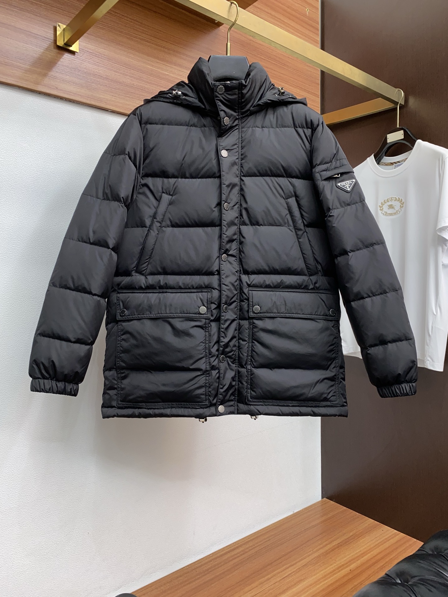 Prada Male Down Jacket White Duck Down M-xl