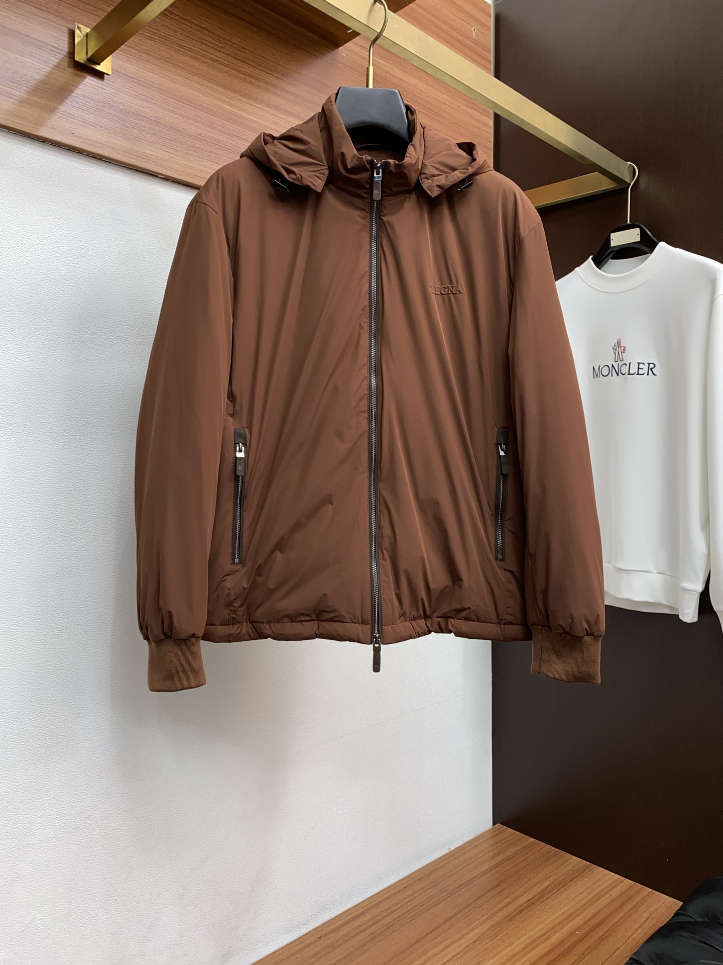 Ermenegildo Zegna Male Down Jacket White Duck Down M-xl