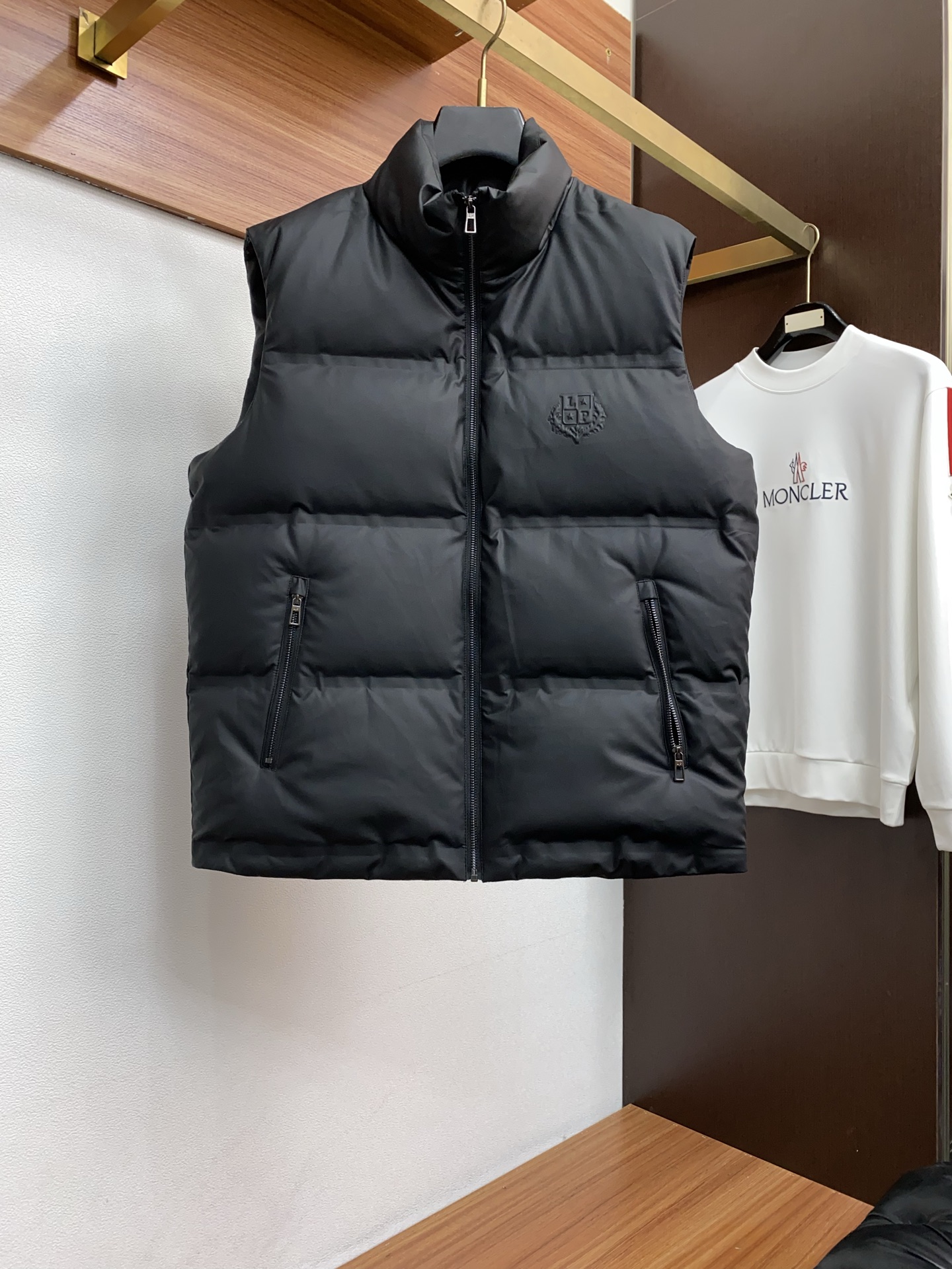Loro Piana Male Vest White Duck Down Hooded M-l-xl