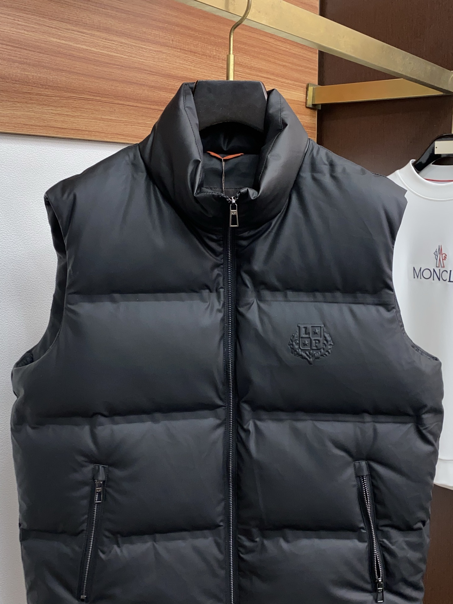 Loro Piana Male Vest White Duck Down Hooded M-l-xl
