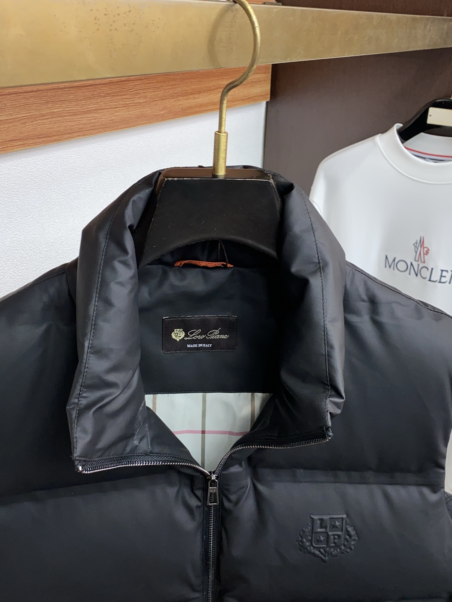 Loro Piana Male Vest White Duck Down Hooded M-l-xl