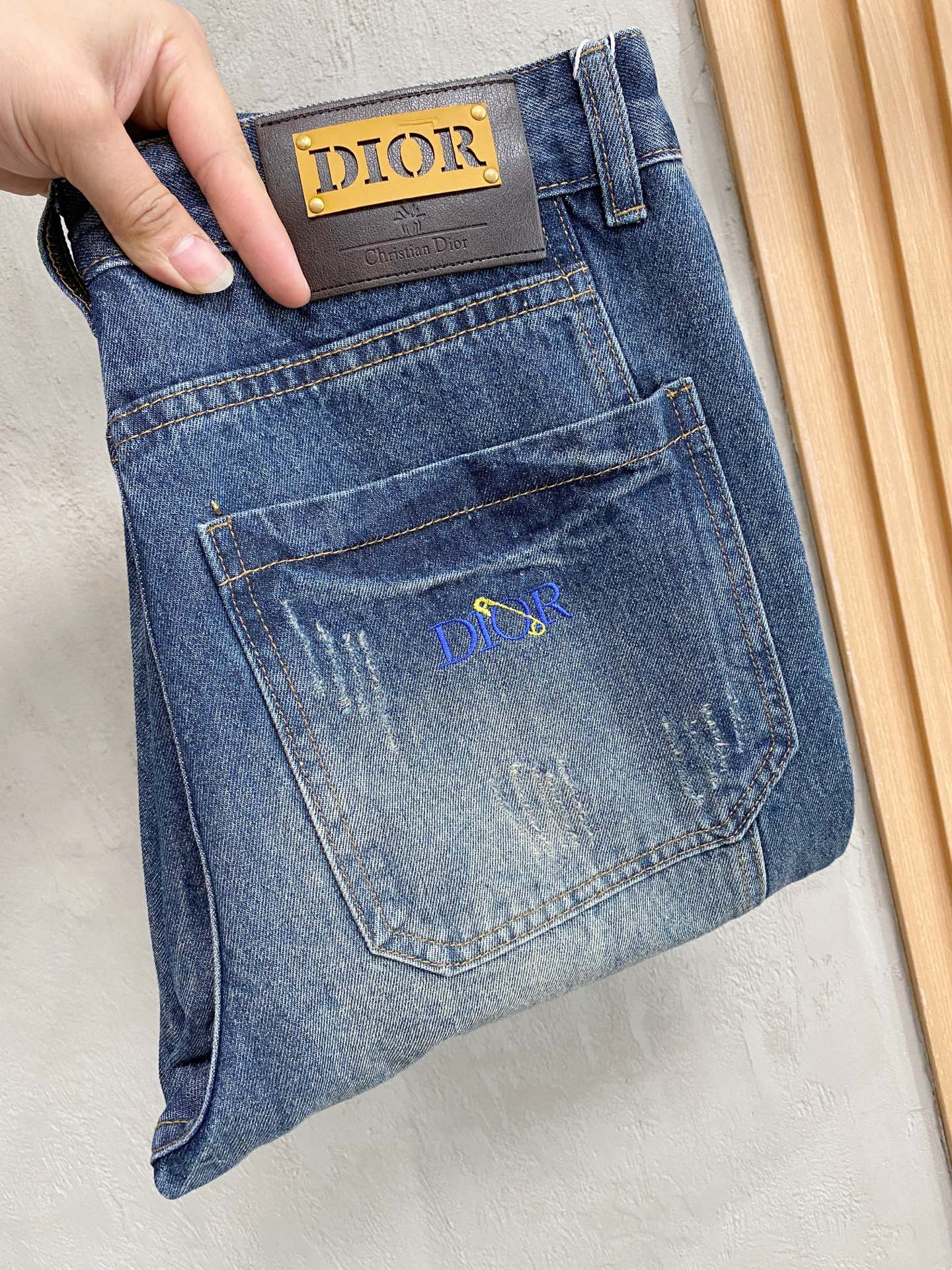 Dior Male Jeans Denim Slim Fit