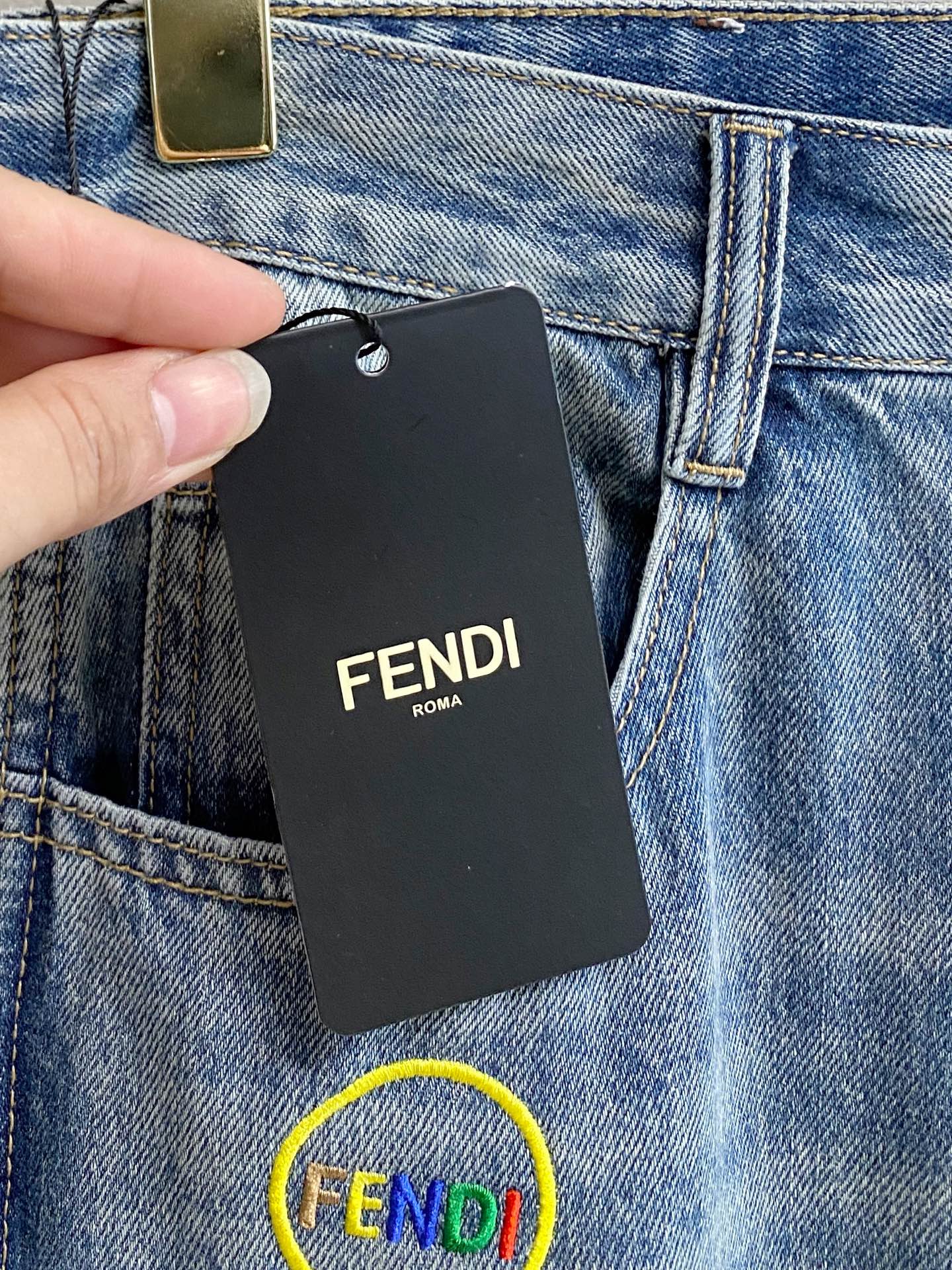 Fendi Male Jeans Denim Slim Fit