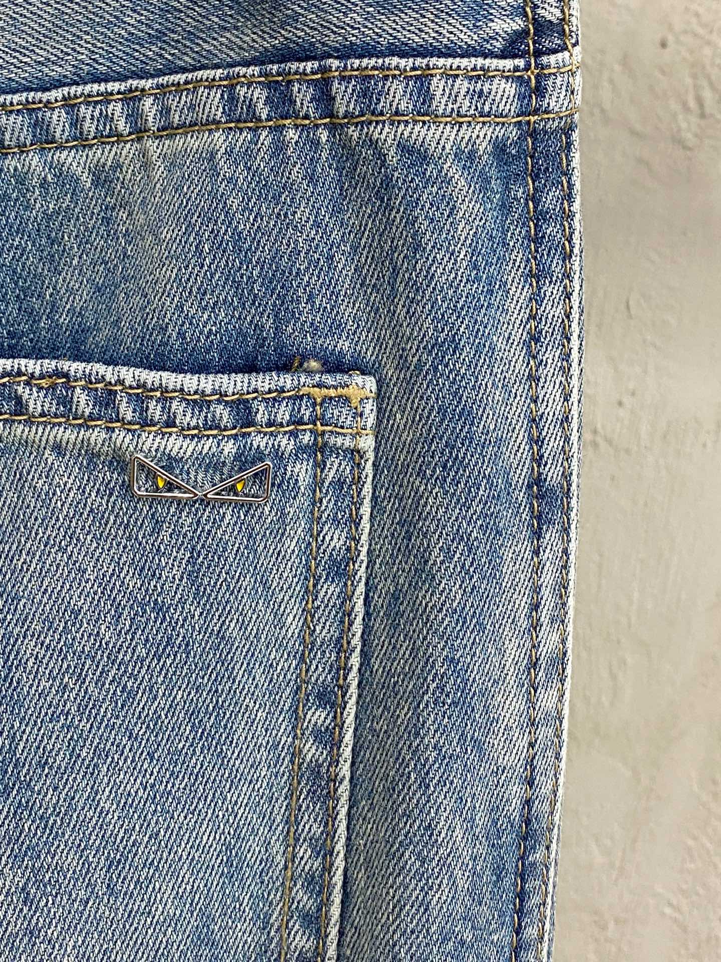 Fendi Male Jeans Denim Slim Fit