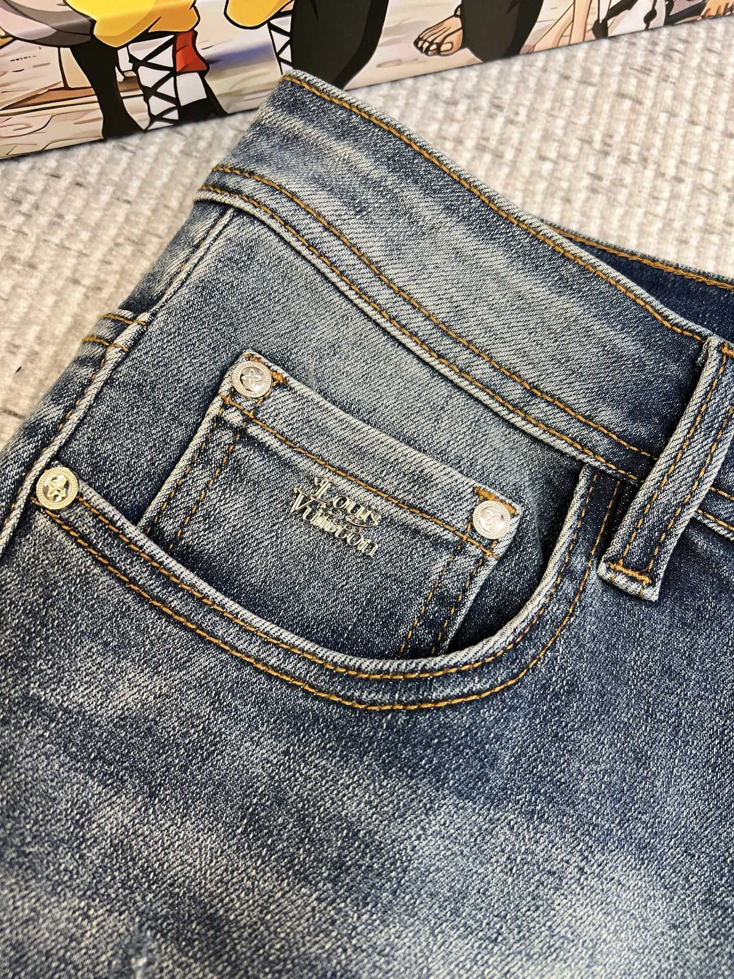 Louis Vuitton Male Jeans Slim Fit L