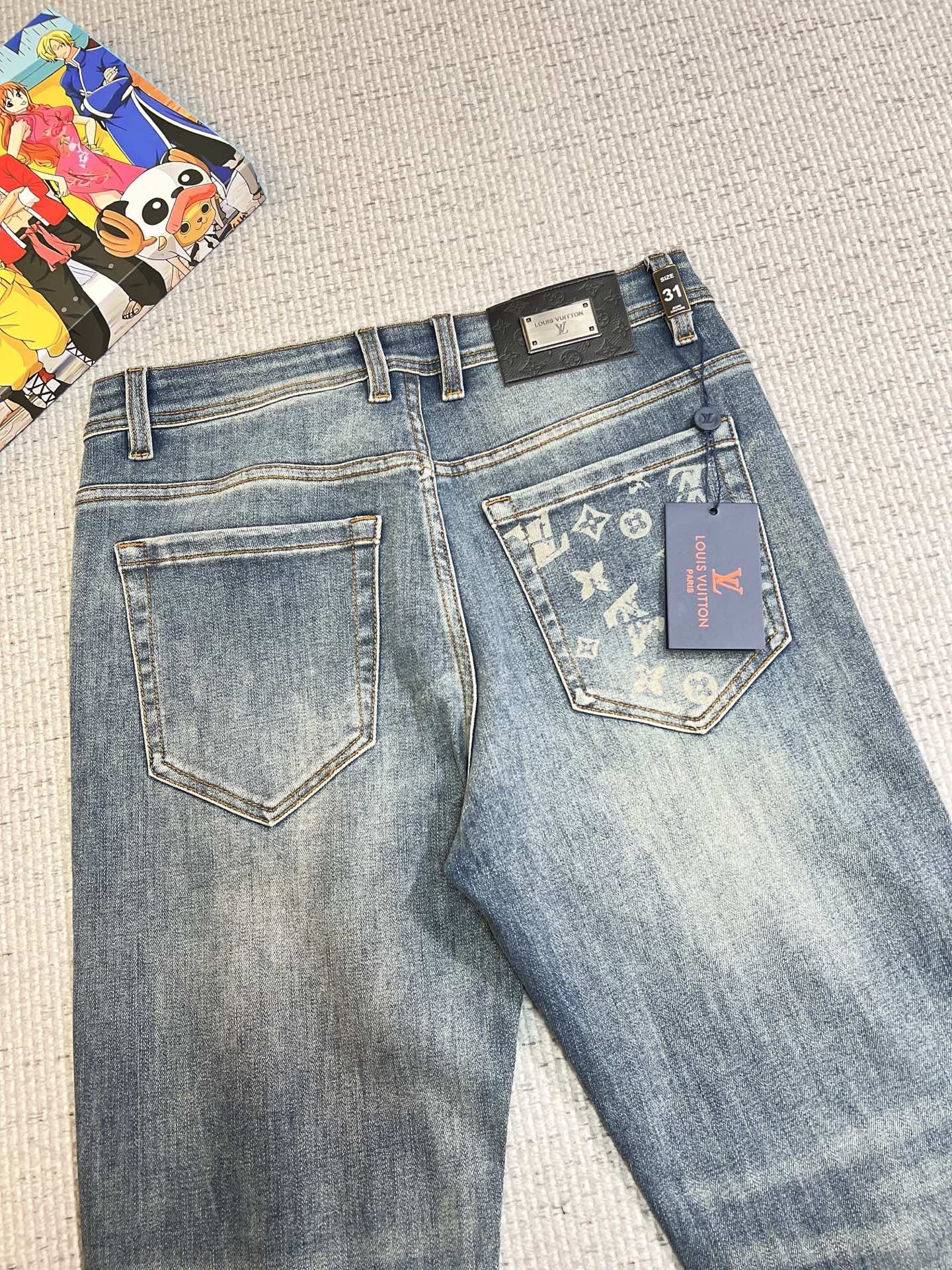 Louis Vuitton Male Jeans Slim Fit L