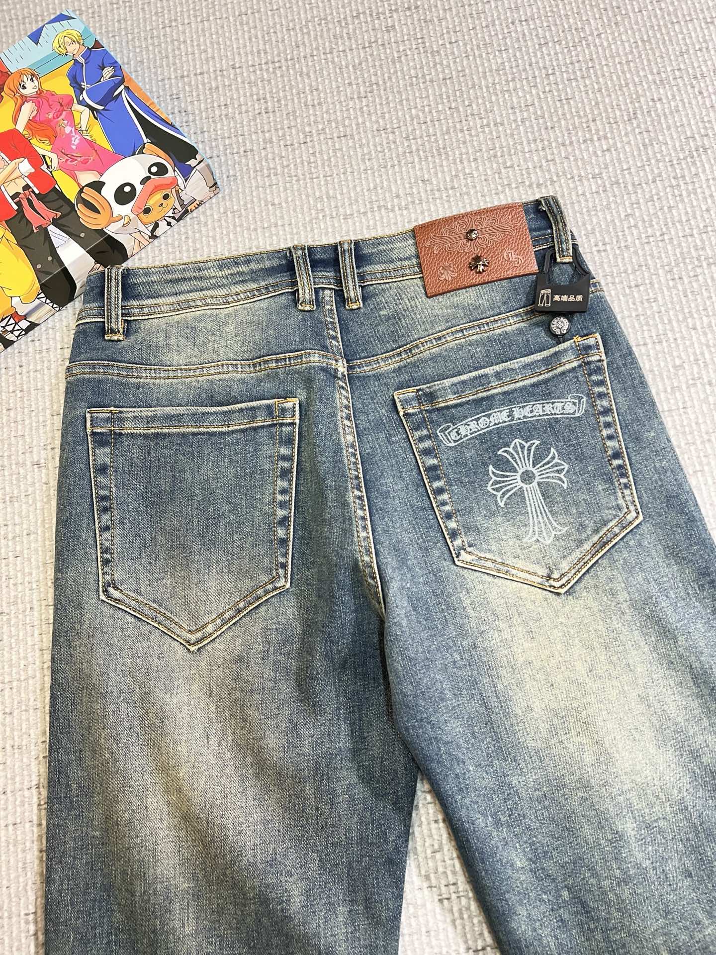 Chrome Hearts Male Jeans Denim Slim Fit