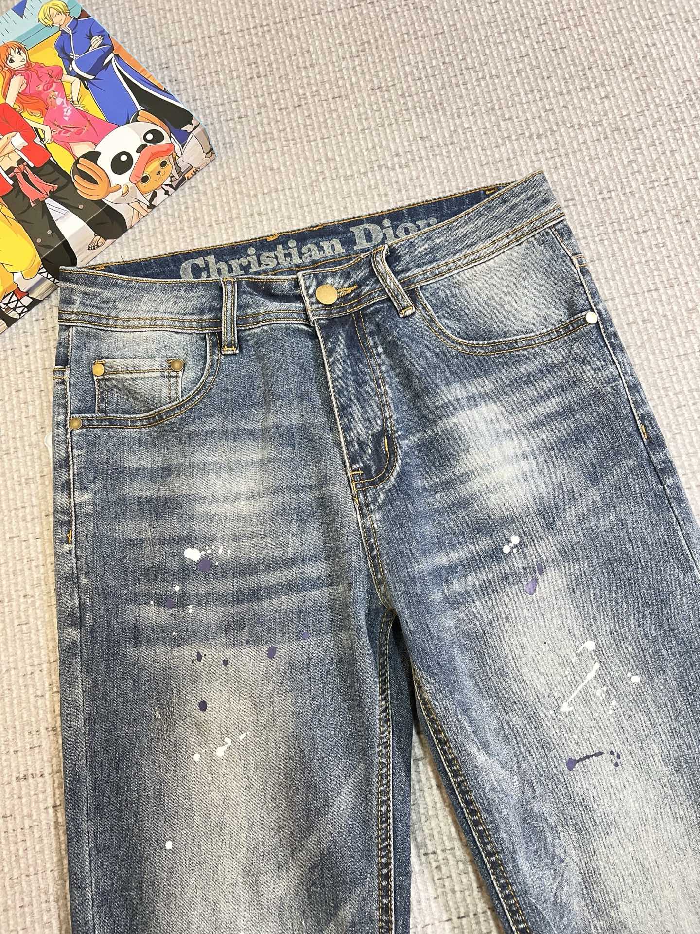 Dior Male Jeans Denim Slim Fit