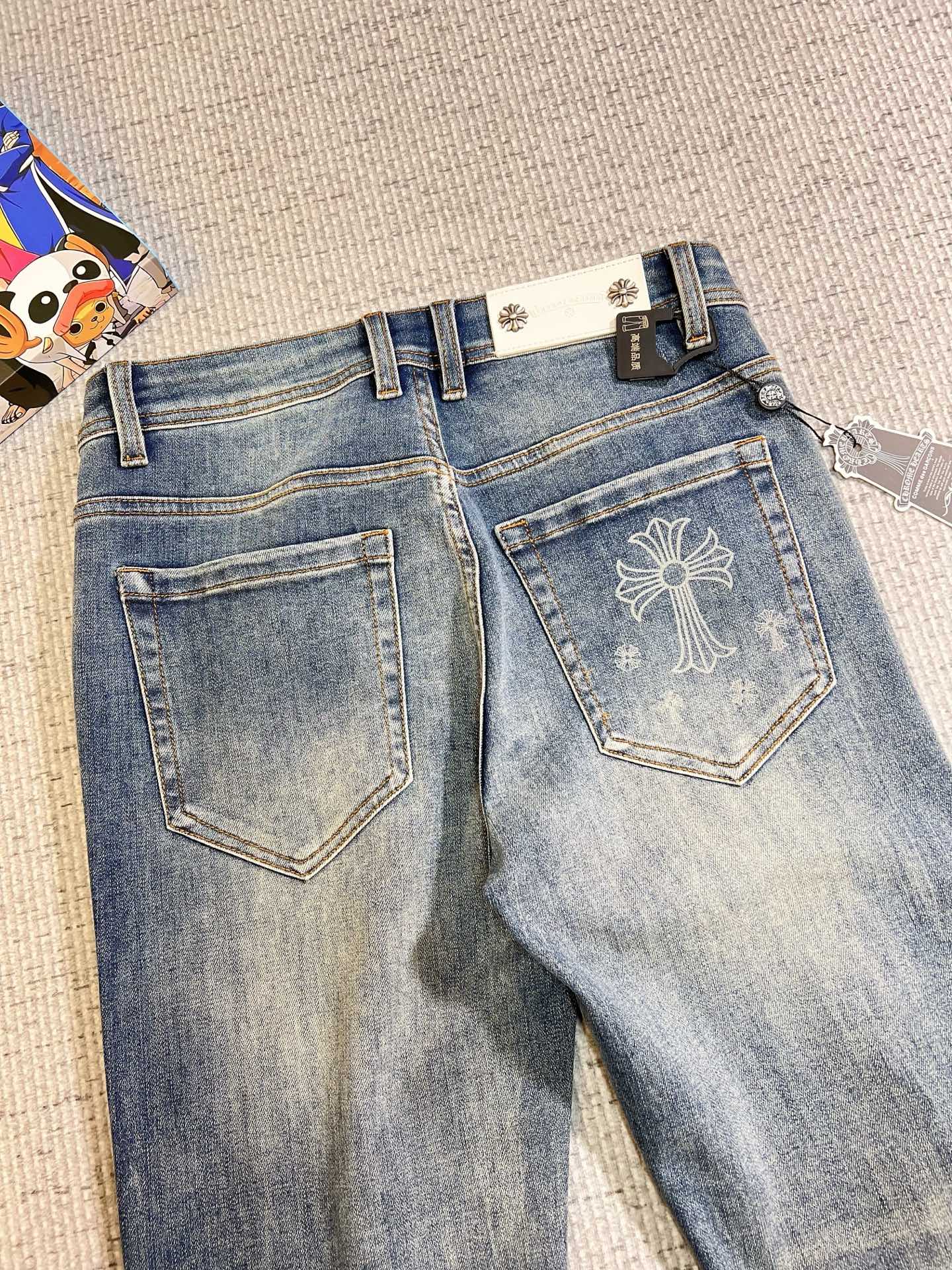 Chrome Hearts Male Jeans Denim Slim Fit