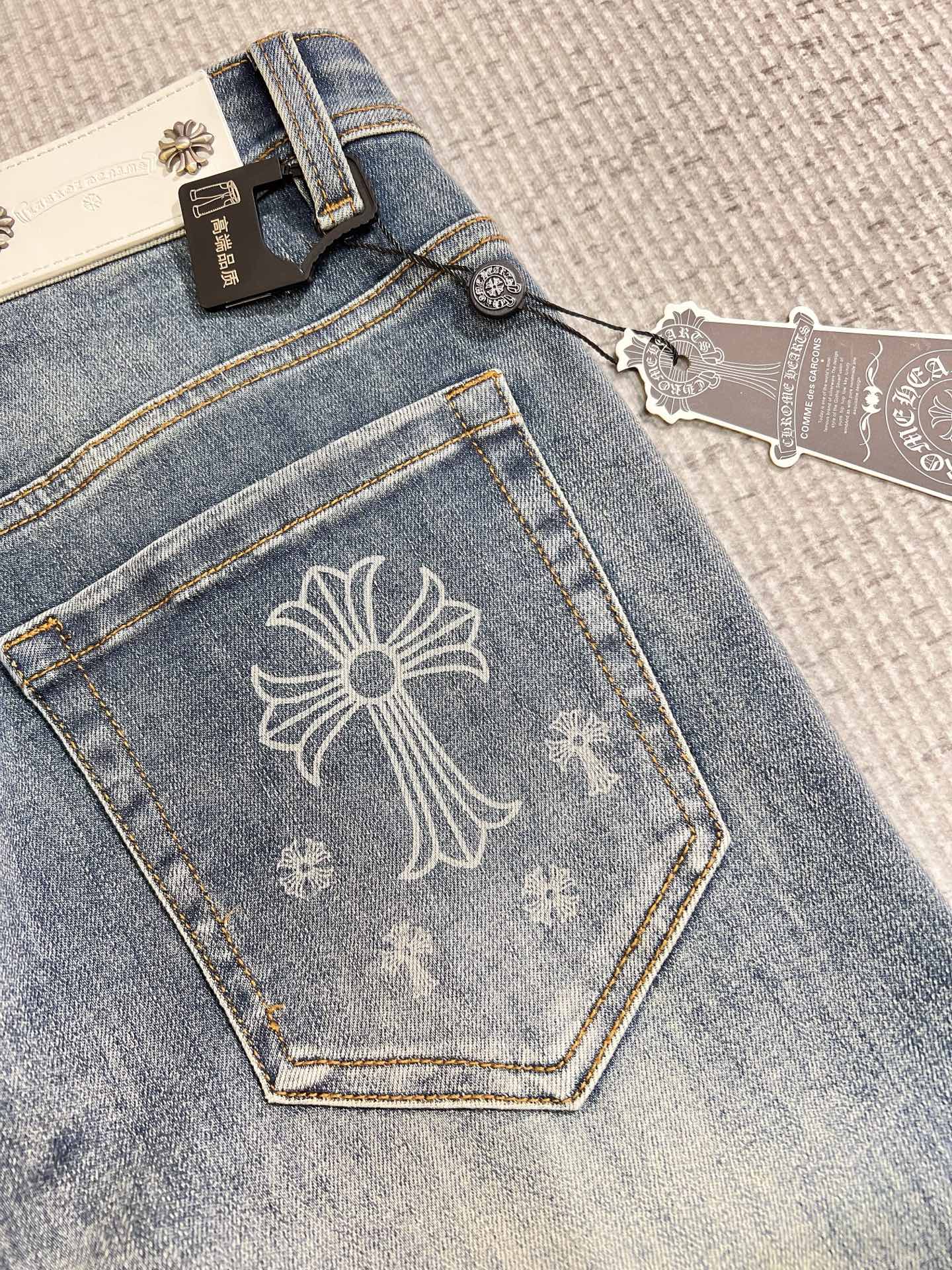 Chrome Hearts Male Jeans Denim Slim Fit