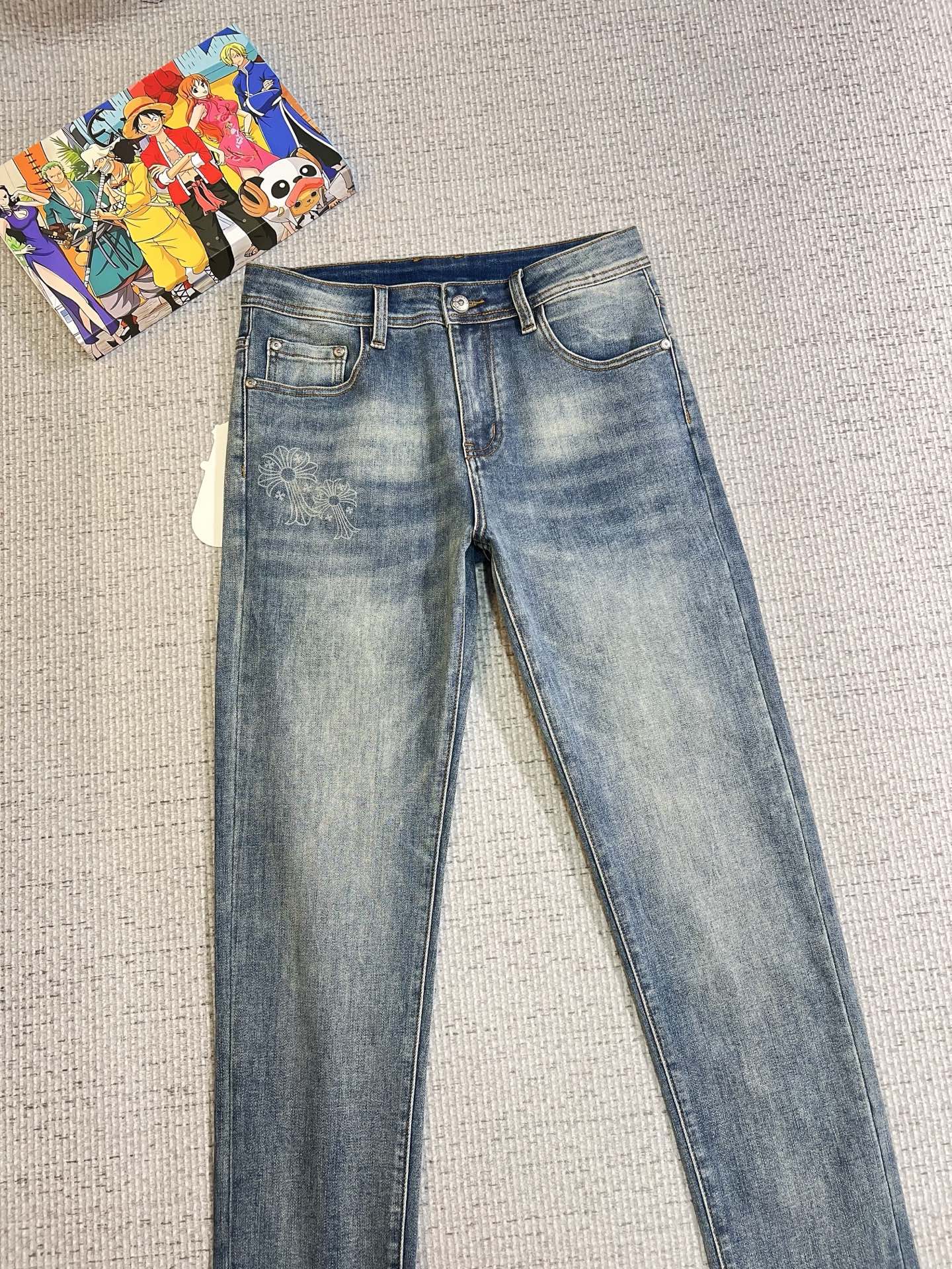 Chrome Hearts Male Jeans Denim Slim Fit