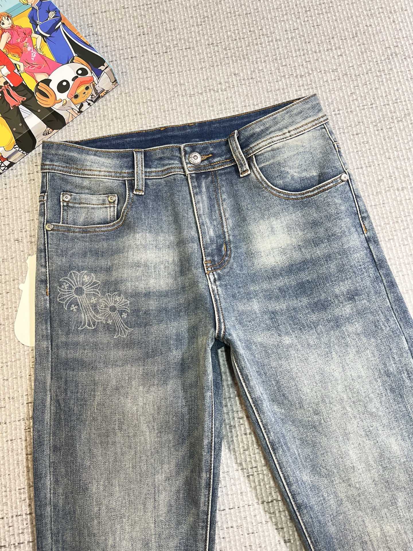 Chrome Hearts Male Jeans Denim Slim Fit