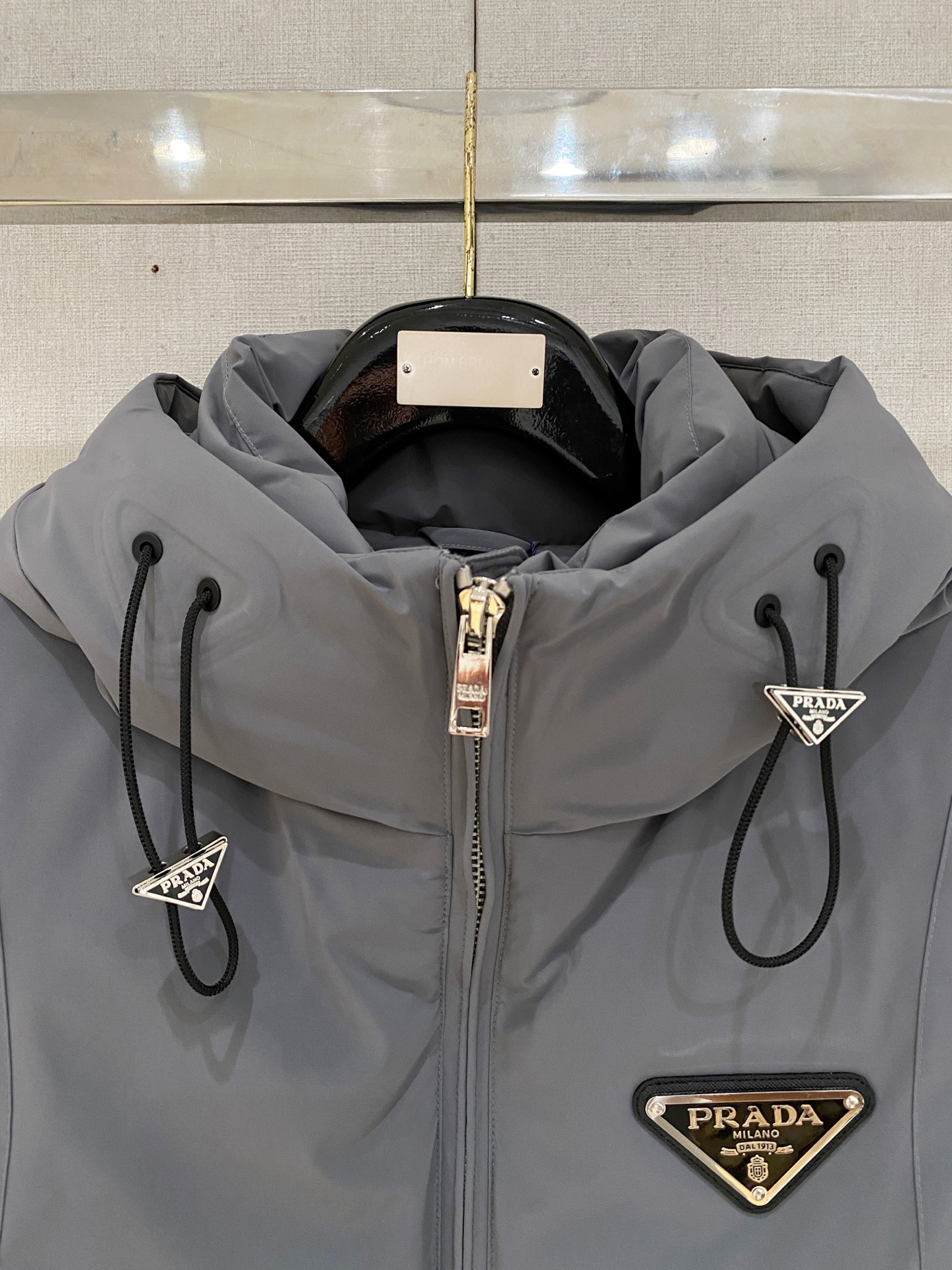 Prada Down Jacket Goose Down Black Hooded S-m-xxxl