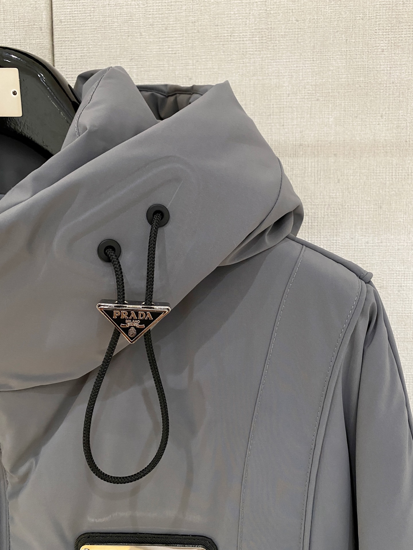 Prada Down Jacket Goose Down Black Hooded S-m-xxxl