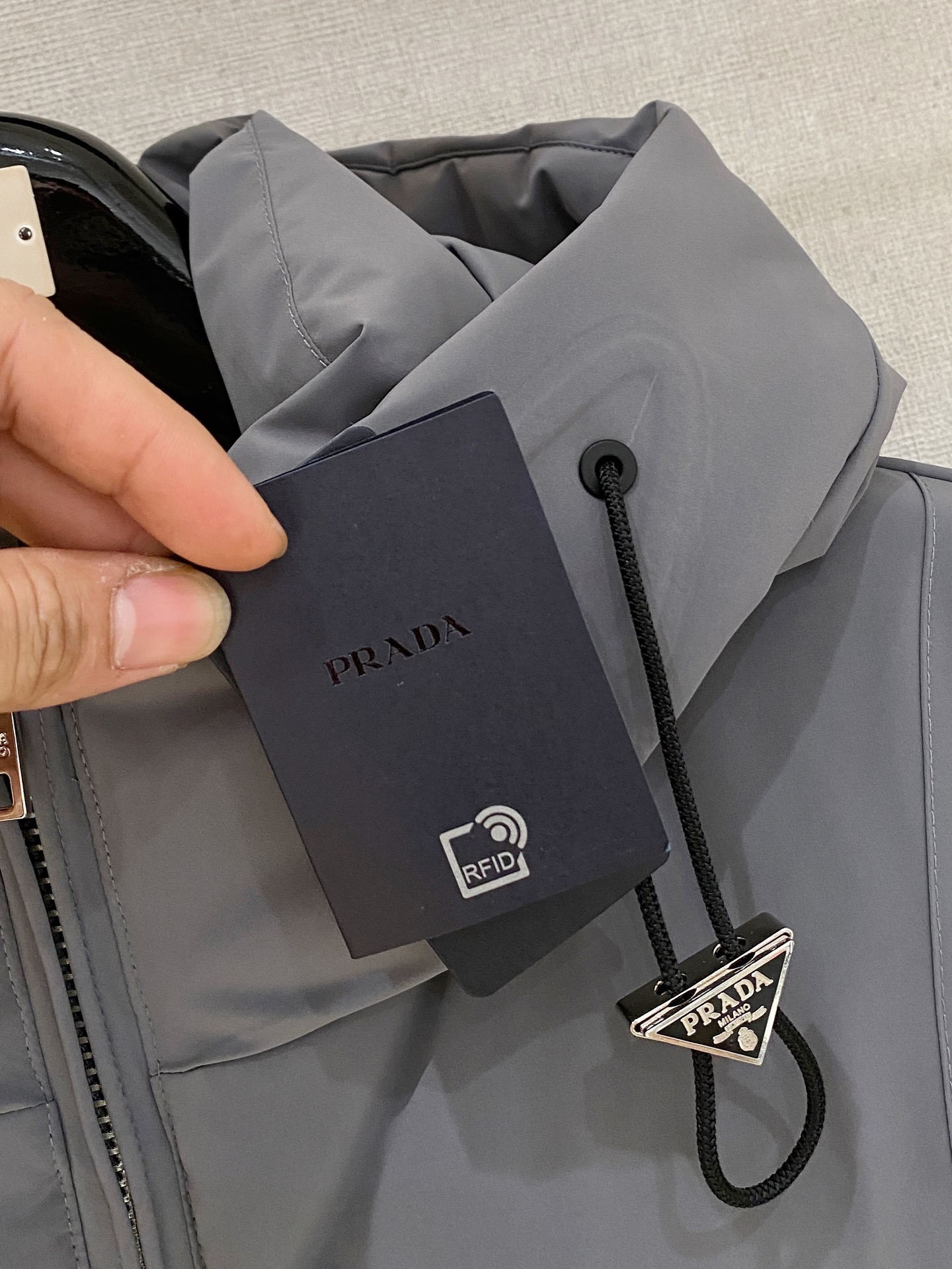 Prada Down Jacket Goose Down Black Hooded S-m-xxxl