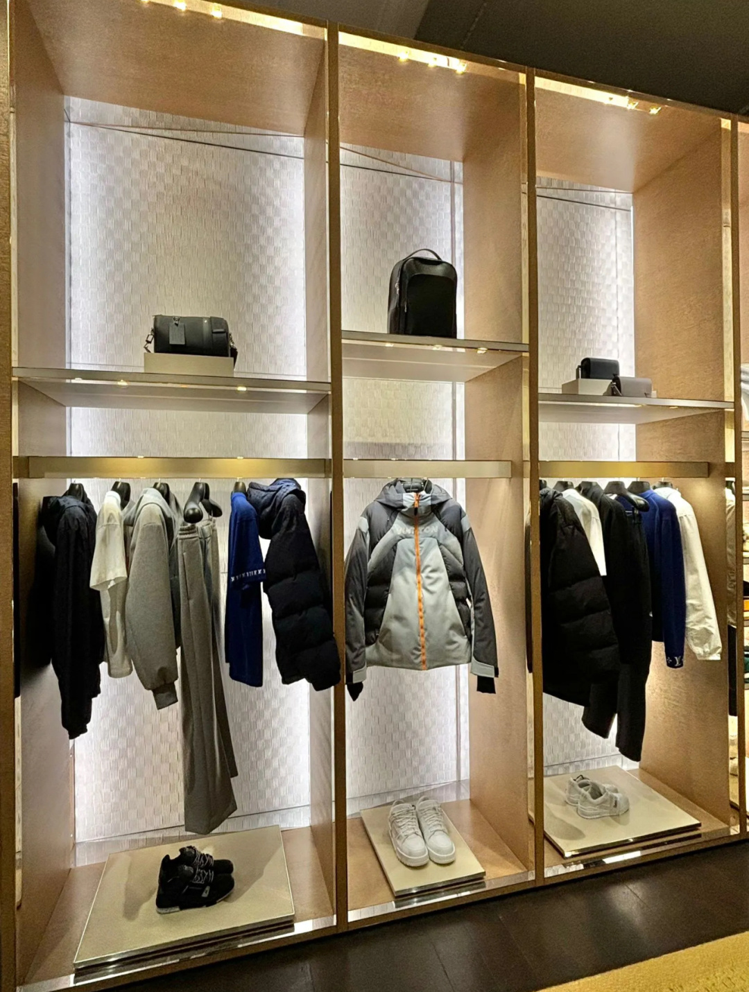 Louis Vuitton Down Jacket Gray Hooded S-l