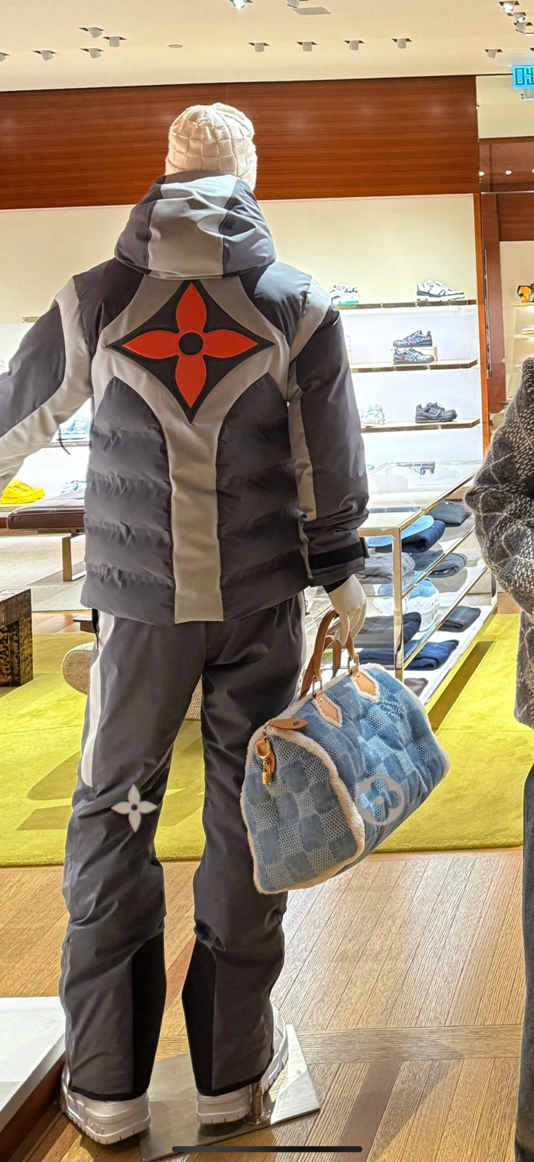 Louis Vuitton Down Jacket Gray Hooded S-l