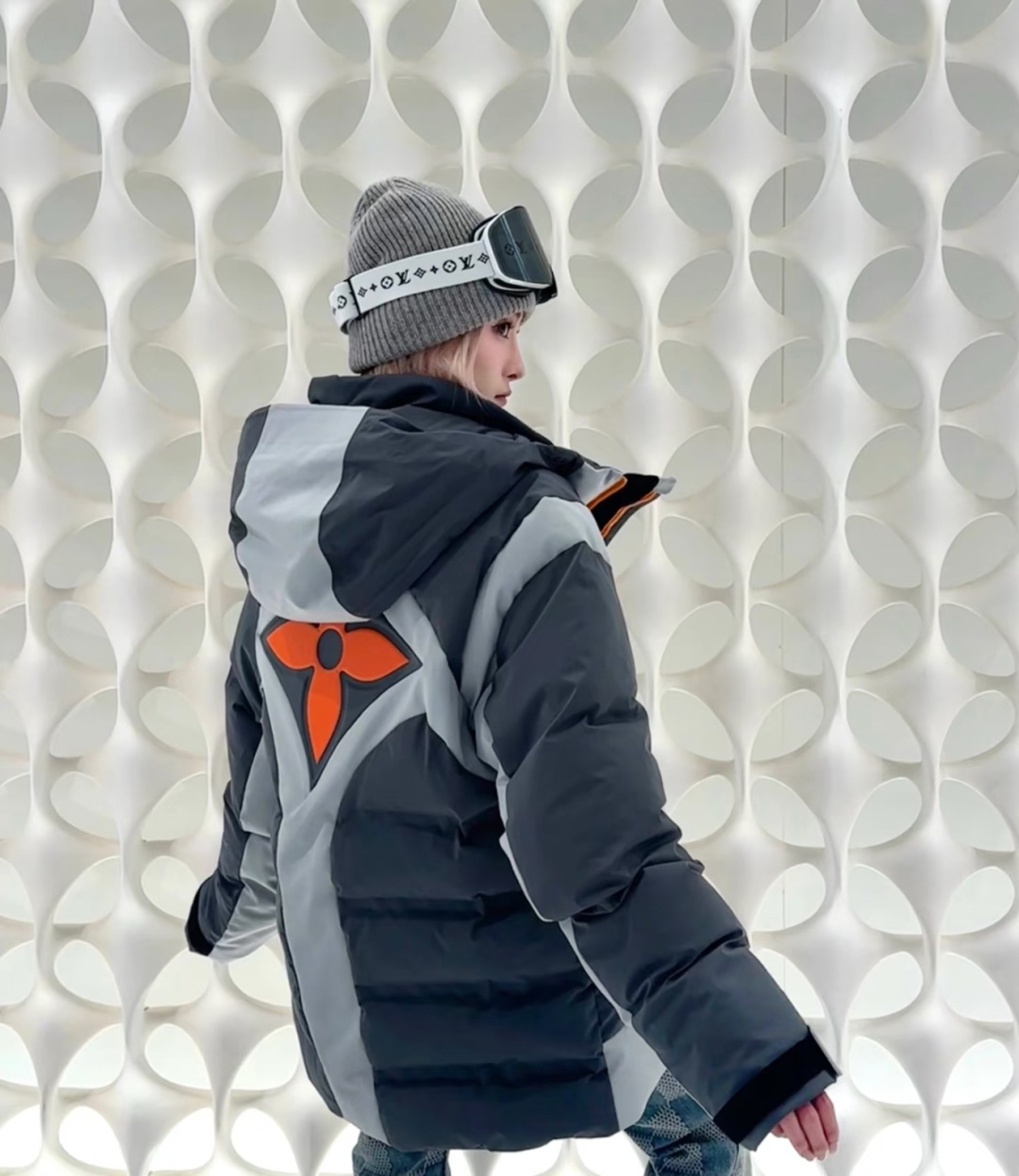 Louis Vuitton Down Jacket Gray Hooded S-l