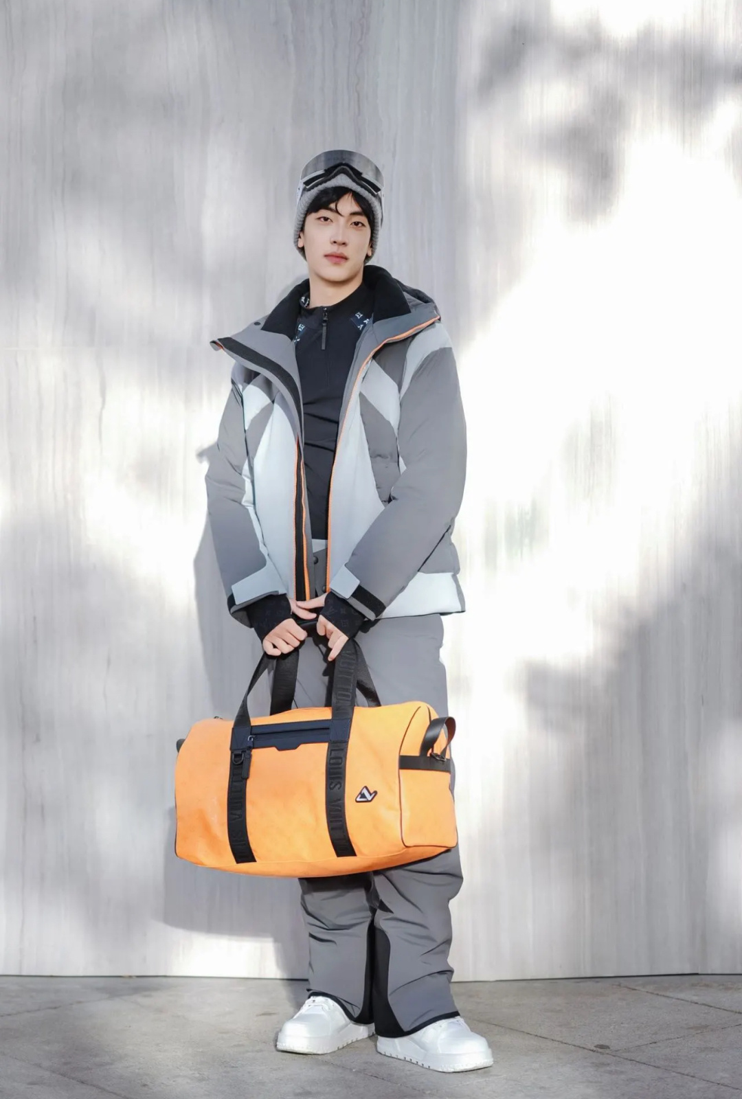 Louis Vuitton Down Jacket Gray Hooded S-l