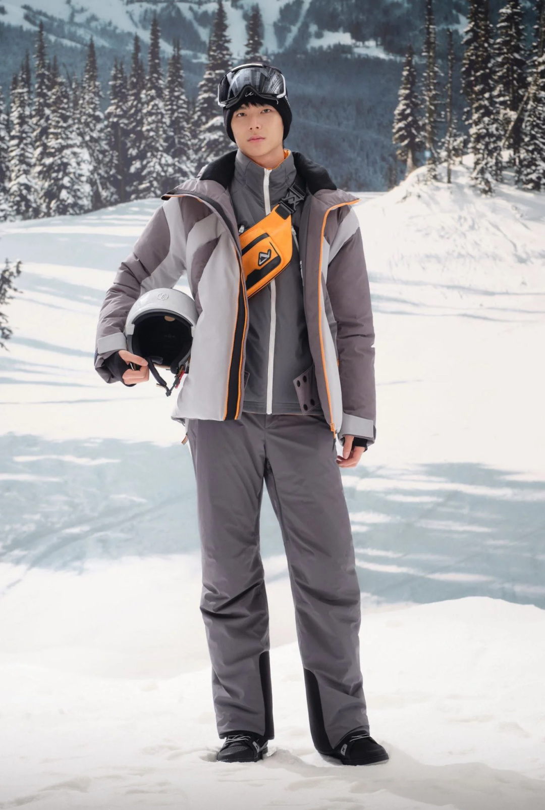 Louis Vuitton Down Jacket Gray Hooded S-l