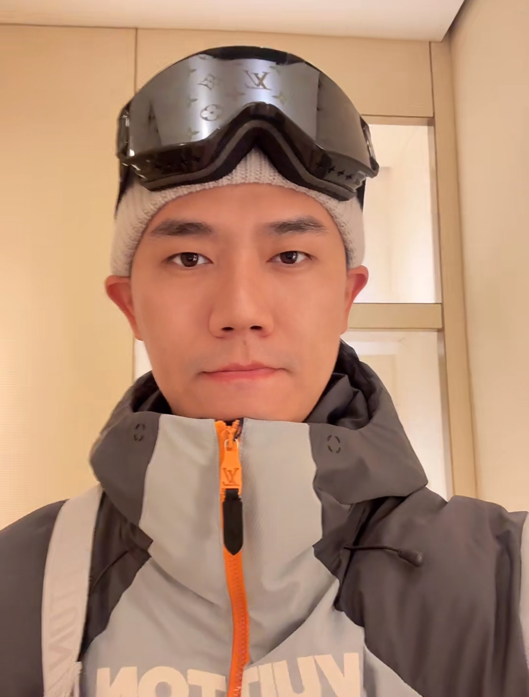 Louis Vuitton Down Jacket Gray Hooded S-l