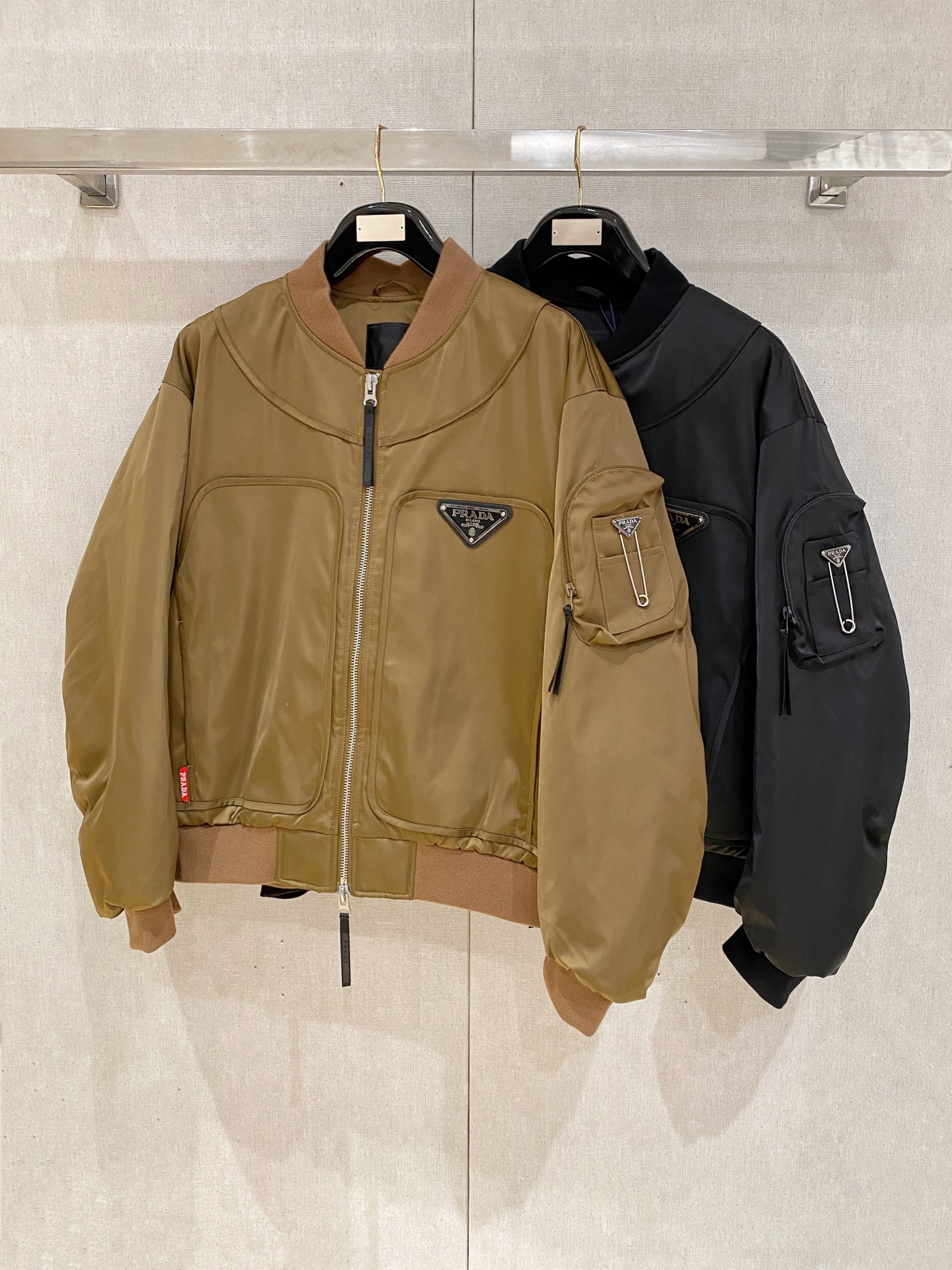 Prada Down Jacket Goose Down Black S-m-xxxl