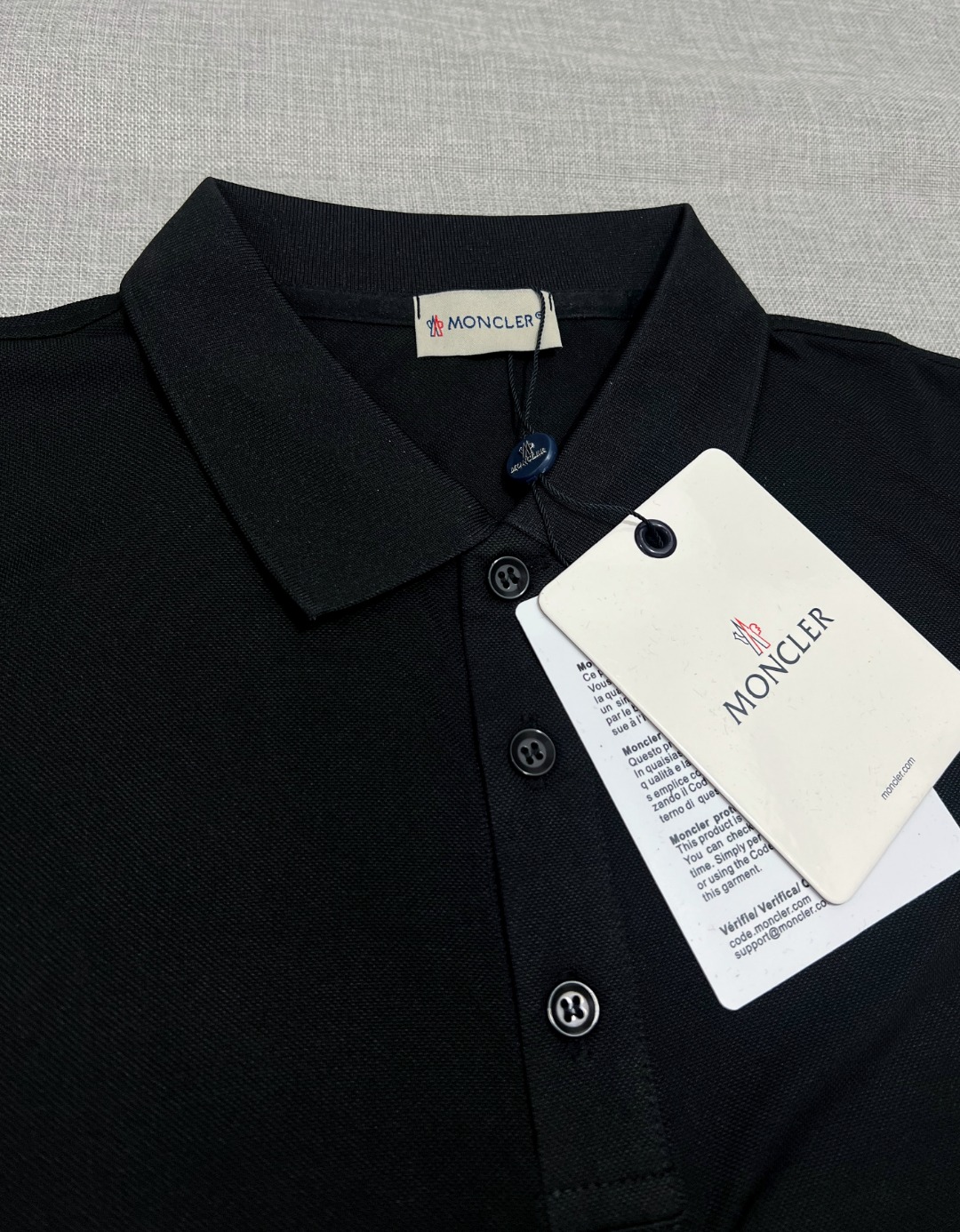Moncler Male Shirt Black Xs-s-m-l-xl