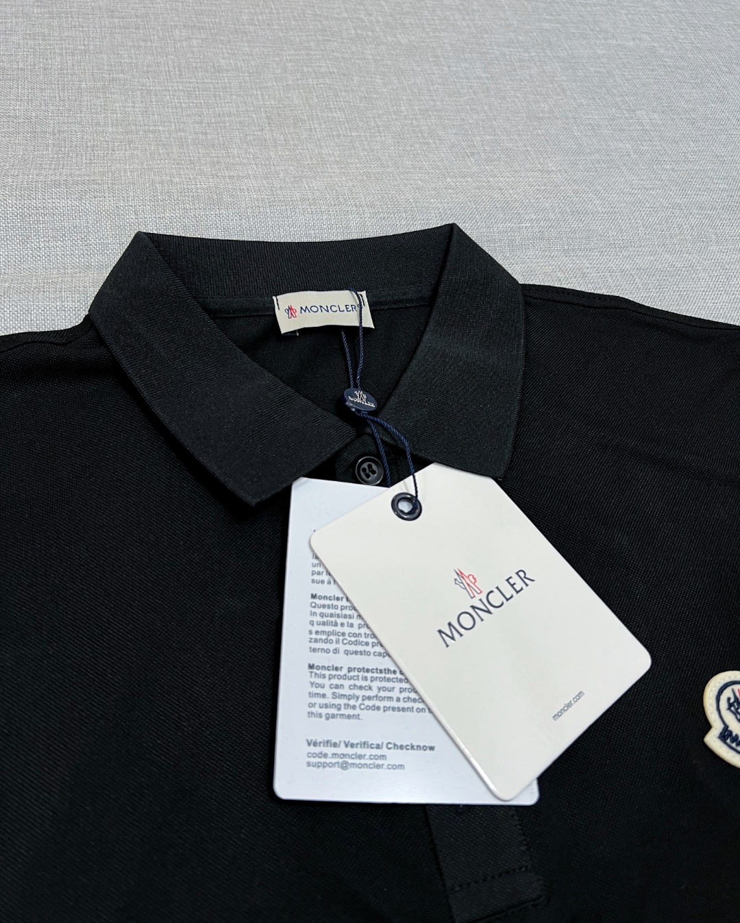 Moncler Male Shirt Black Xs-s-m-l-xl