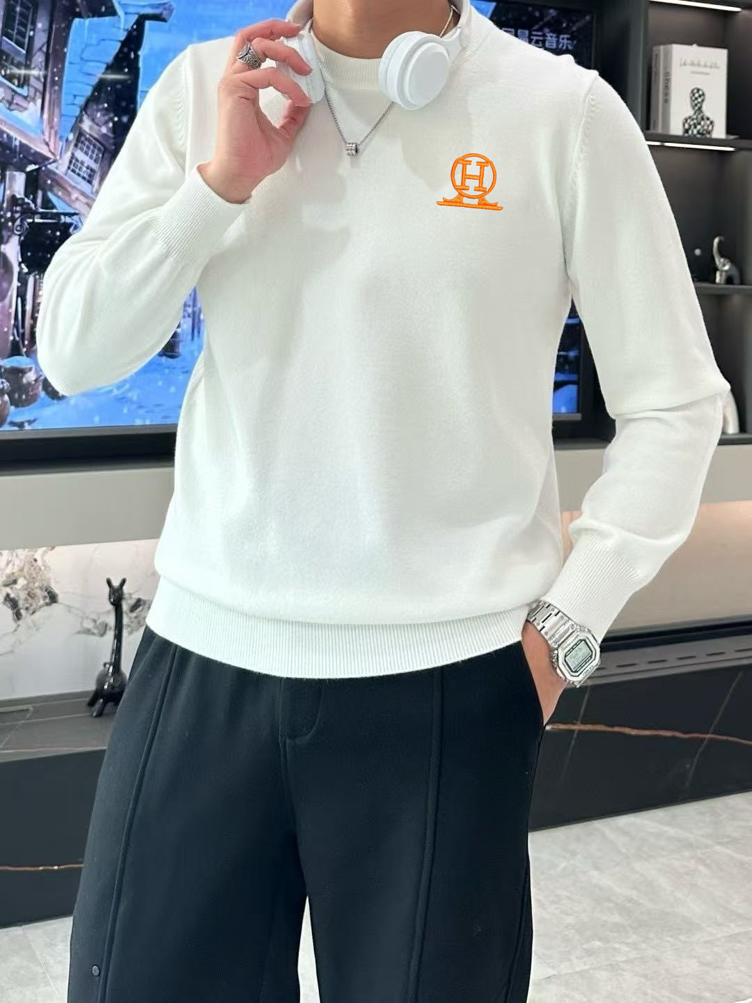 Hermès Basic Clothing Wool M-l-xl