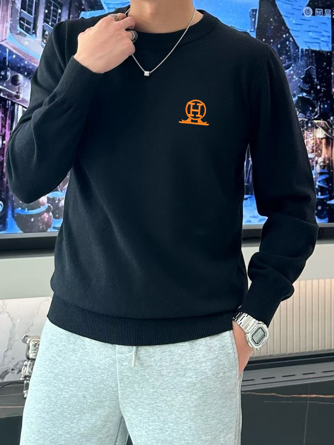 Hermès Basic Clothing Wool M-l-xl