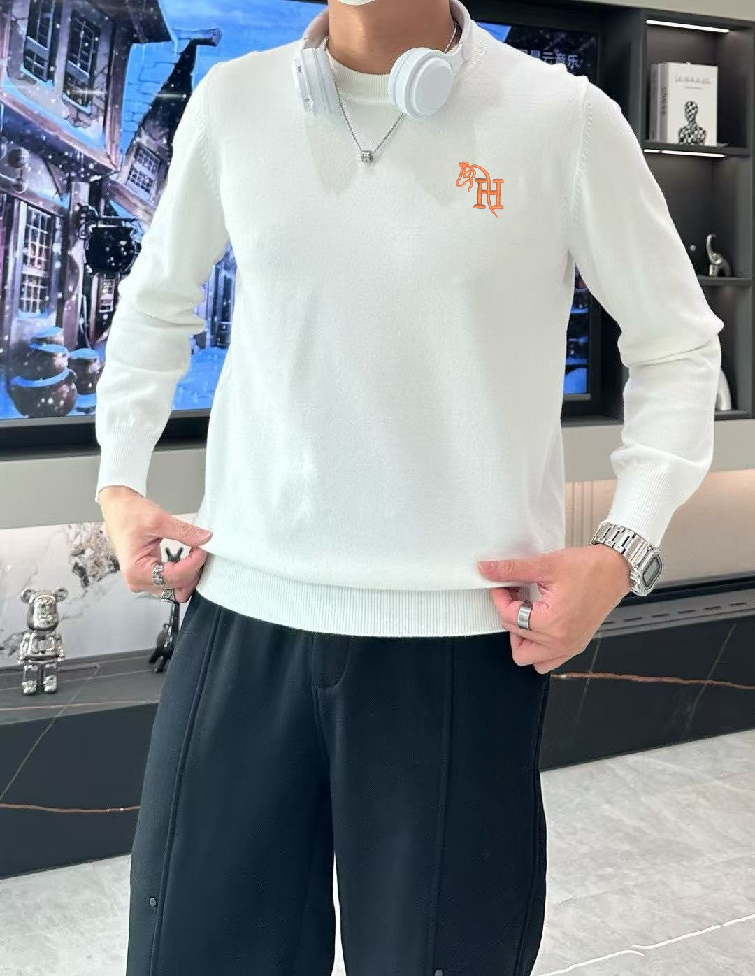 Hermès Basic Clothing Wool M-l-xl