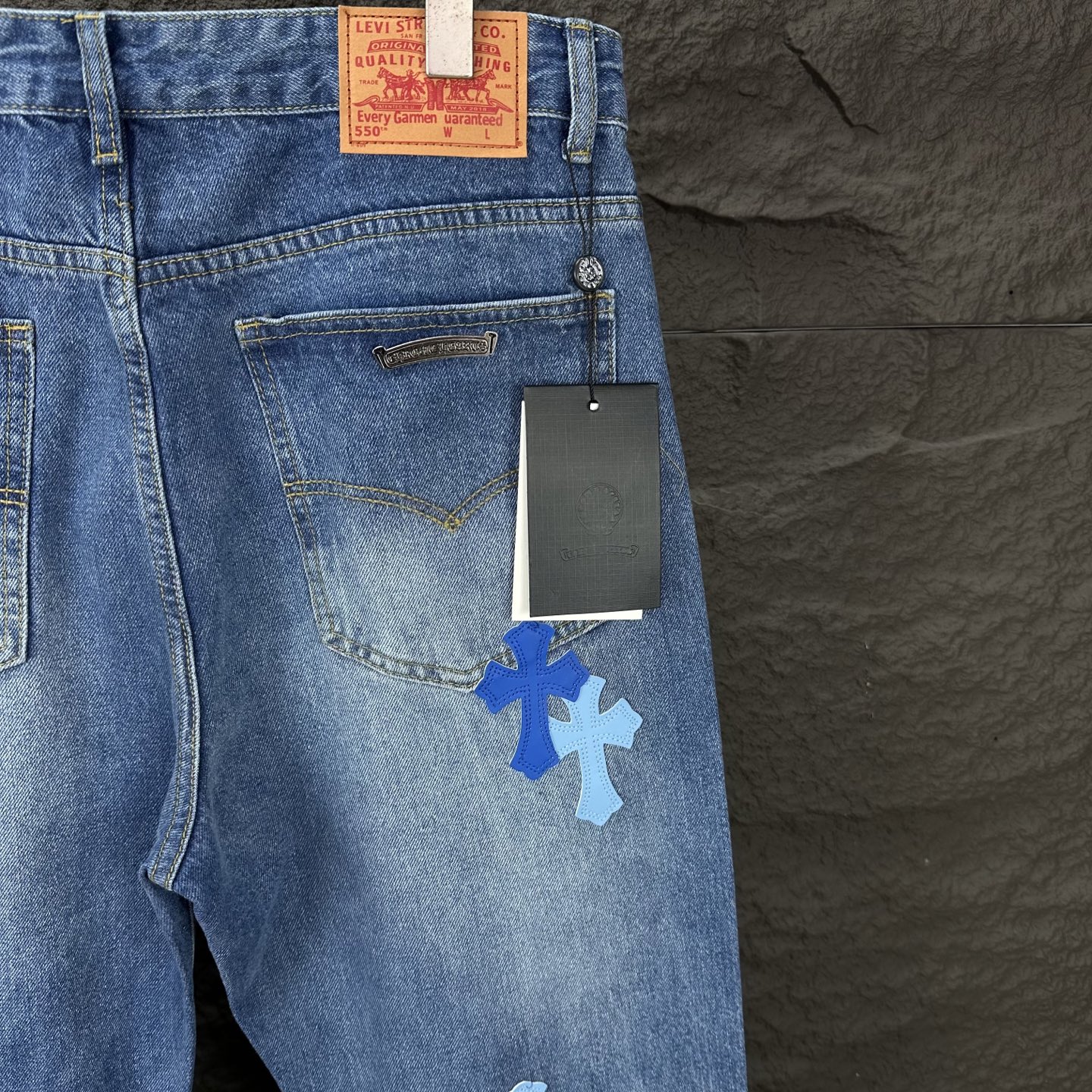 Chrome Hearts Couple Jeans Blue Couple Style